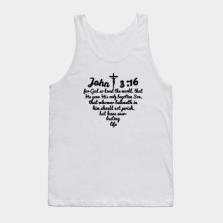 John 3:16 Bible Full Verse Heart Tank Top